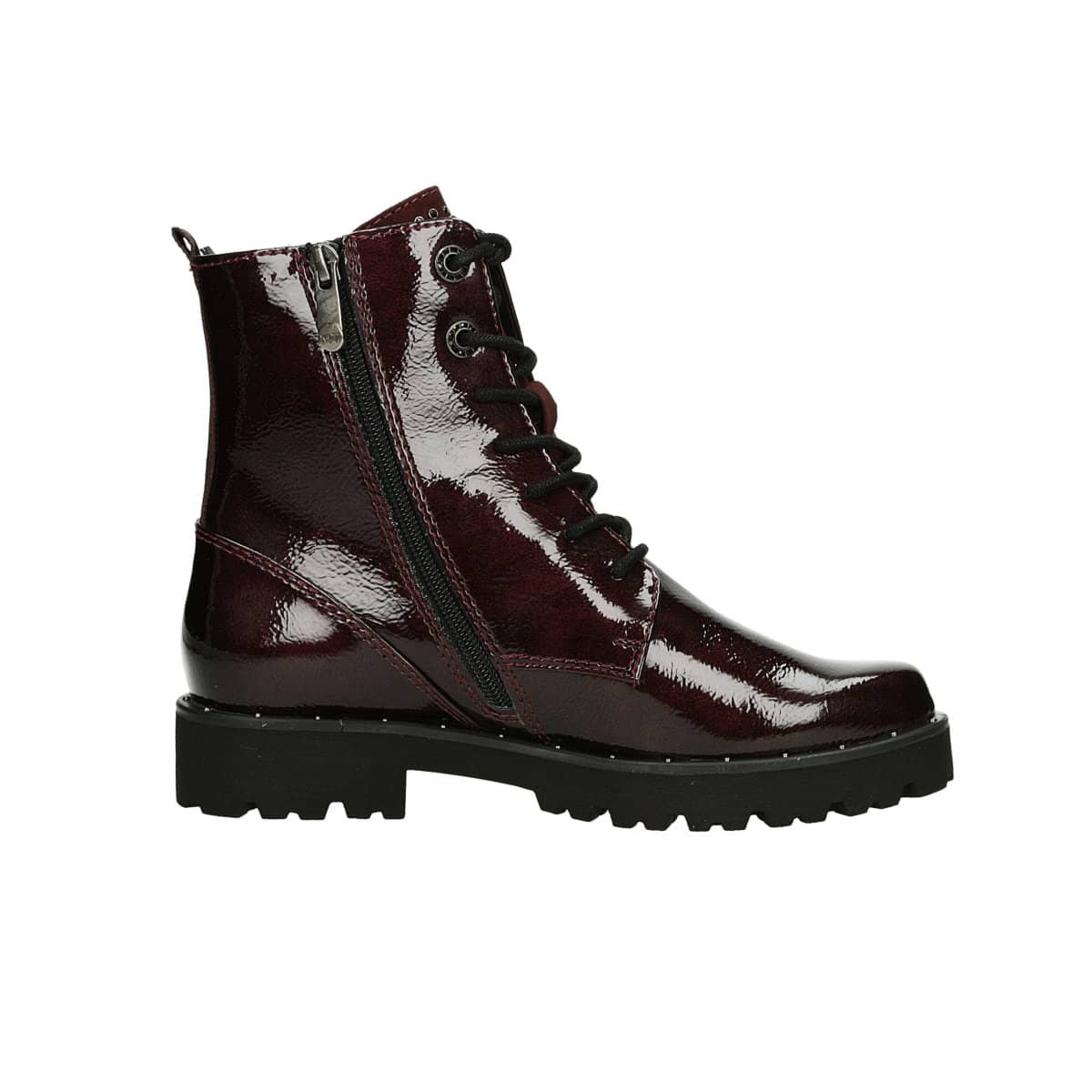 Shiny on sale burgundy boots