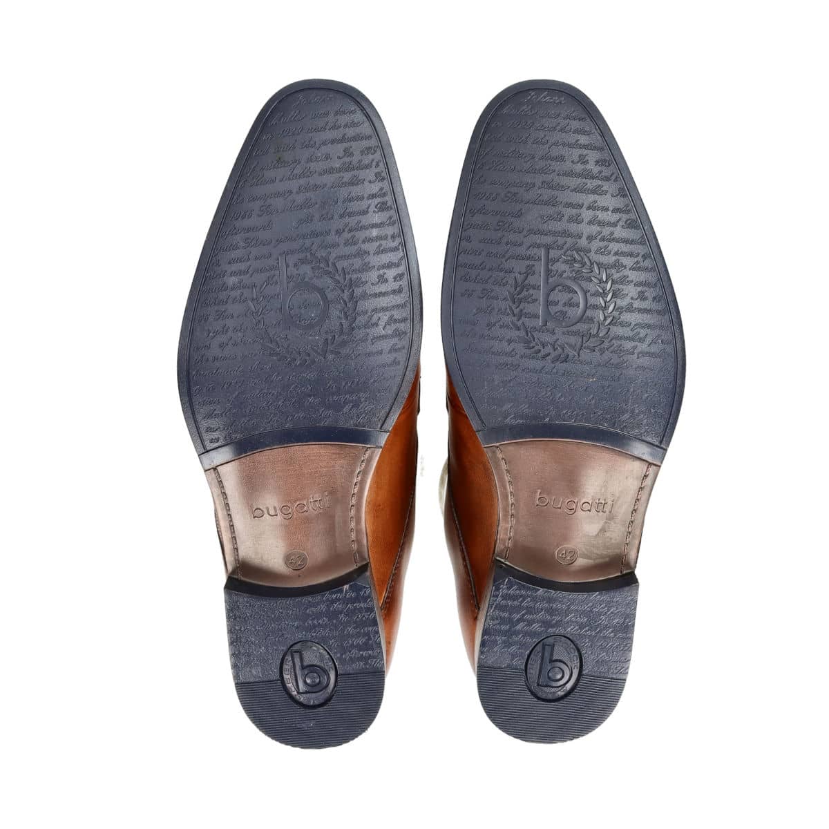 Bugatti men\'s leather shoes brown formal - cognac