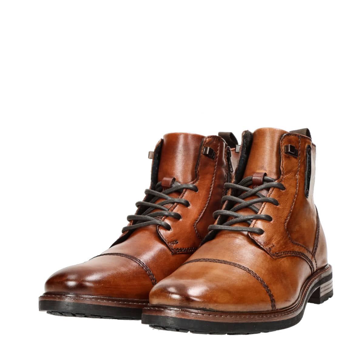 drie Helemaal droog Magnetisch Bugatti men's leather ankle boots with zipper - cognac brown | Robel.shoes