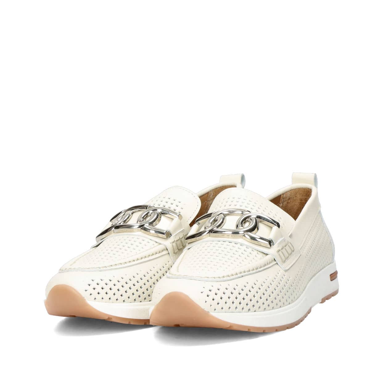 ETIME women s leather low shoes beige white Robel.shoes