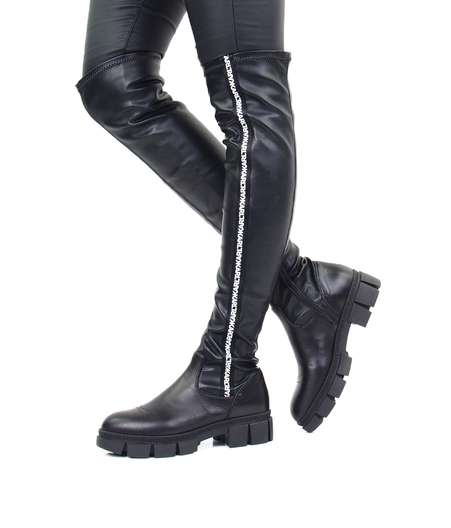 Karl lagerfeld thigh 2025 high boots