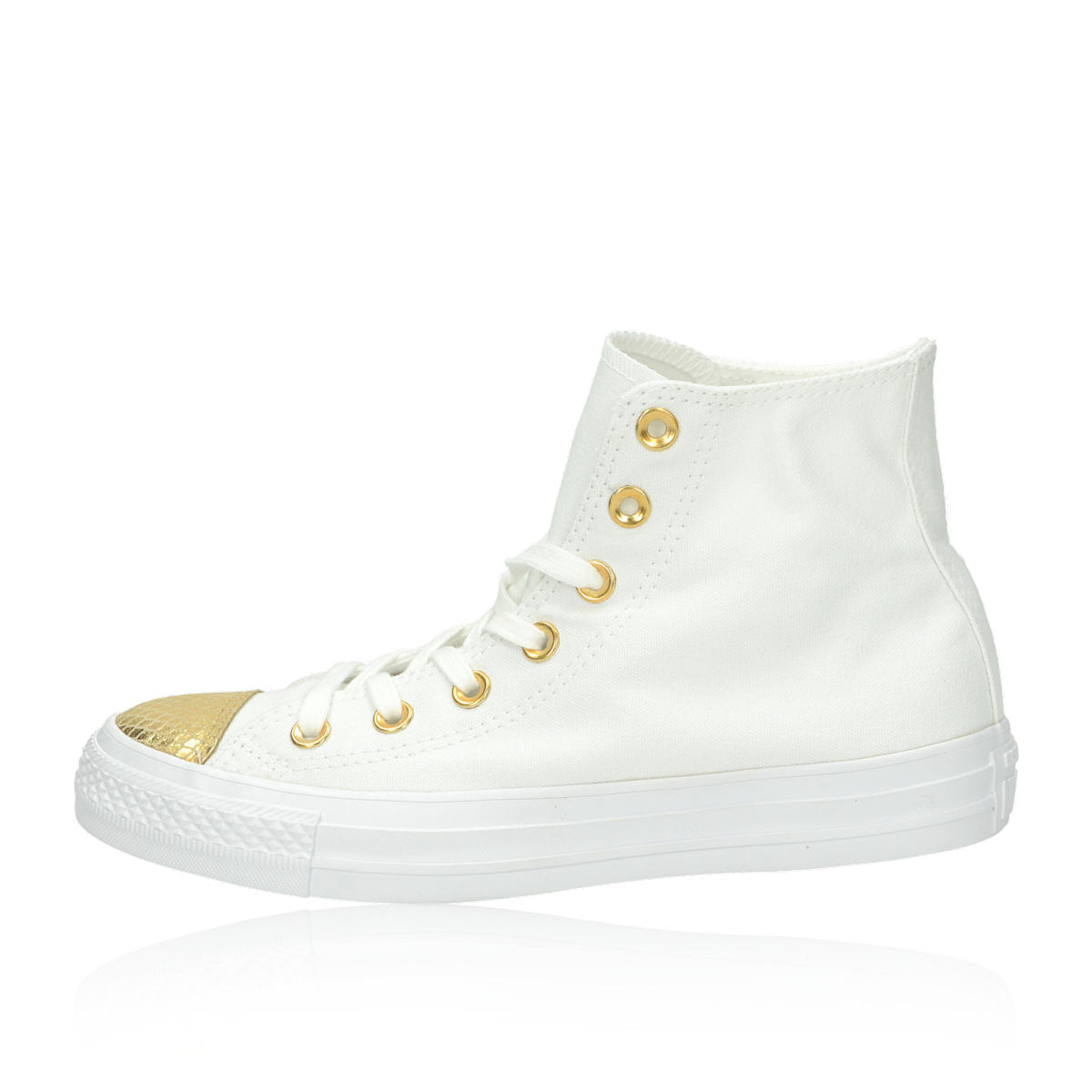 Converse white deals gold toe