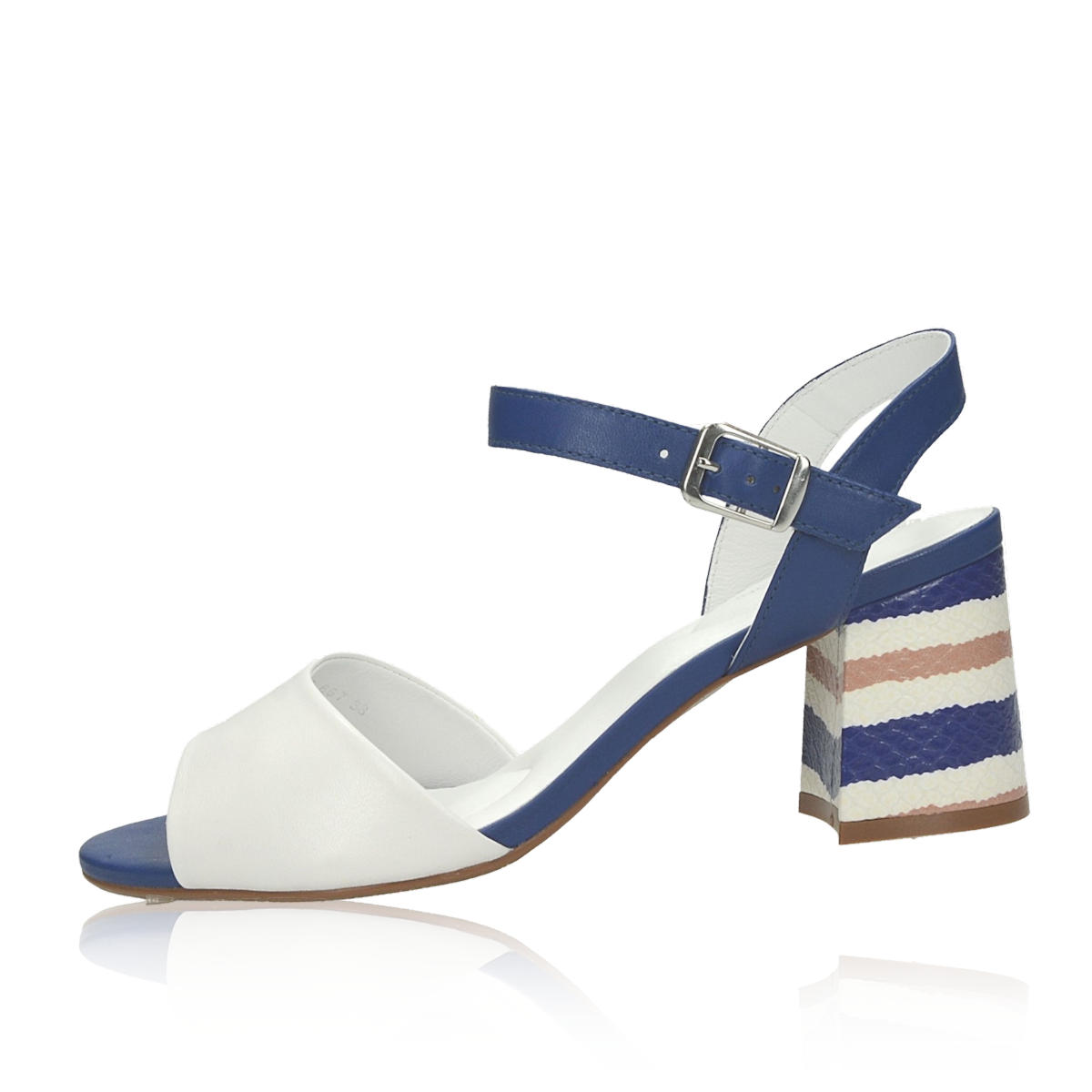 Contessa Wedge Sandals In Suede And Patent Leather - Navy Blue | NYDJ