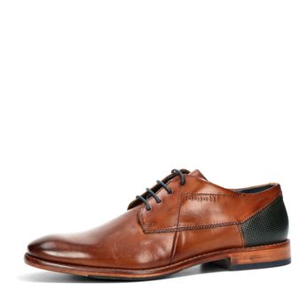 Bugatti men&#039;s elegant leather formal shoes - cognac brown