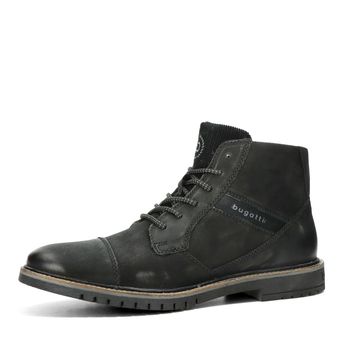 Bugatti men's zippered winter ankle boots - black