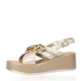 Cerutti women&#039;s stylish sandals with strap - beige/gold