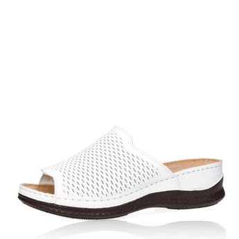 Robel women&acute;s leather slippers - white