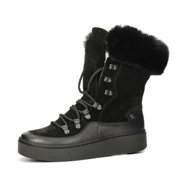 ETIMEĒ women's suede boots - black
