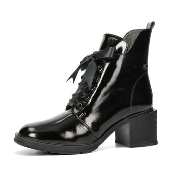 ETIMEĒ women's elegant zippered ankle boots - black