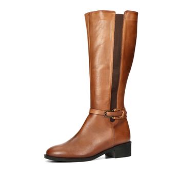 Robel women's leather zipper boots - brown
