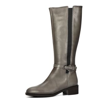 Robel women's leather zipper boots - grey