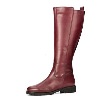 Robel women's leather zipper boots - burgundy