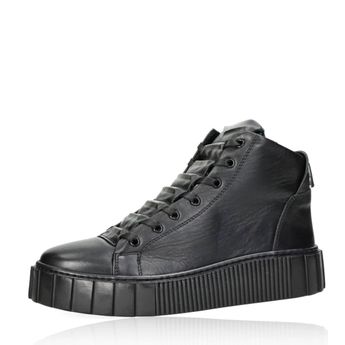 ETIMEĒ women's warm lined ankle sneaker - black