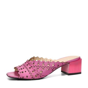 ETIMEĒ women's leather slippers - purple