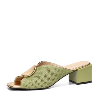 ETIMEĒ women's elegant slippers - olive