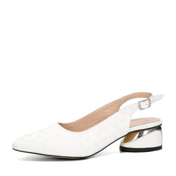 ETIMEĒ women's elegant slingback heels - white
