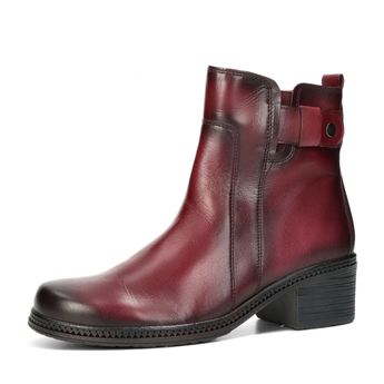 Gabor women's leather ankle boots - burgundy