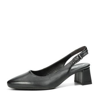 Gabor women's leather pumps with open heel - black