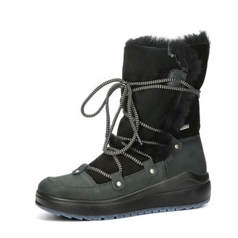 M&G women's leather snow boots - black