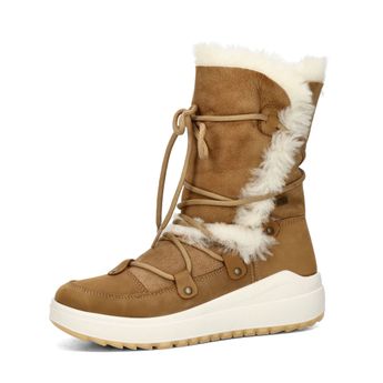 M&G women's leather snow boots - brown