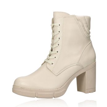 Marco Tozzi women's fashionable ankle boots - beige