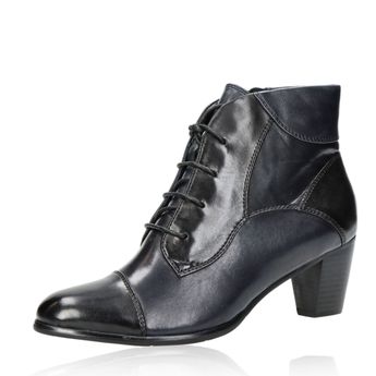 Regarde le ciel women's leather ankle boots - black