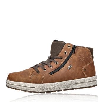 Rieker men´s lined ankle boots with zipper - brown
