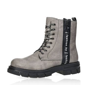 Rieker women's stylish zipped ankle boots - grey