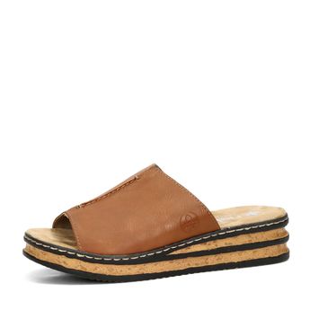 Rieker women's comfortable slippers - brown