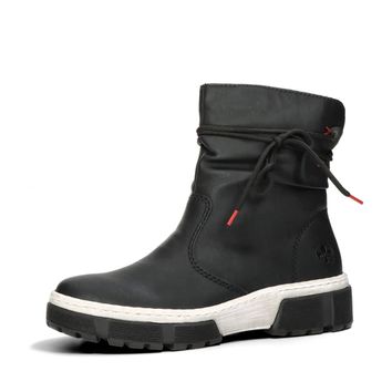 Rieker women's stylish zipped ankle boots - black