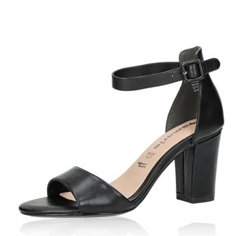 Tamaris women&#039;s leather sandals - black