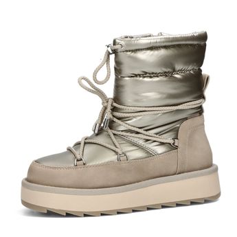 Tamaris women's stylish snow boots - metallic