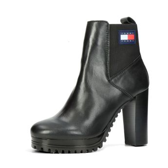 Tommy Hilfiger women's leather ankle boots - black