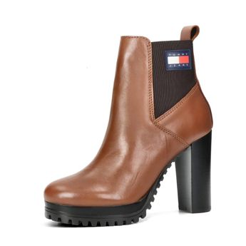 Tommy Hilfiger women's low boots - cognac brown
