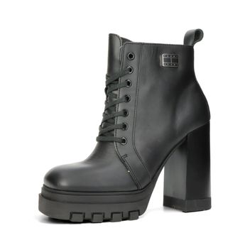 Tommy Hilfiger women&#039;s leather ankle boots - black