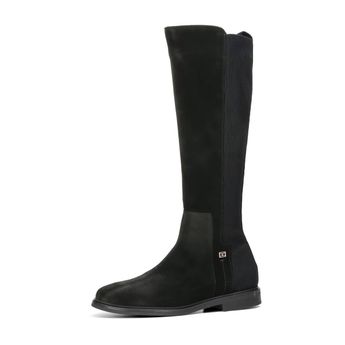 Tommy Hilfiger women's suede boots with zipper - black