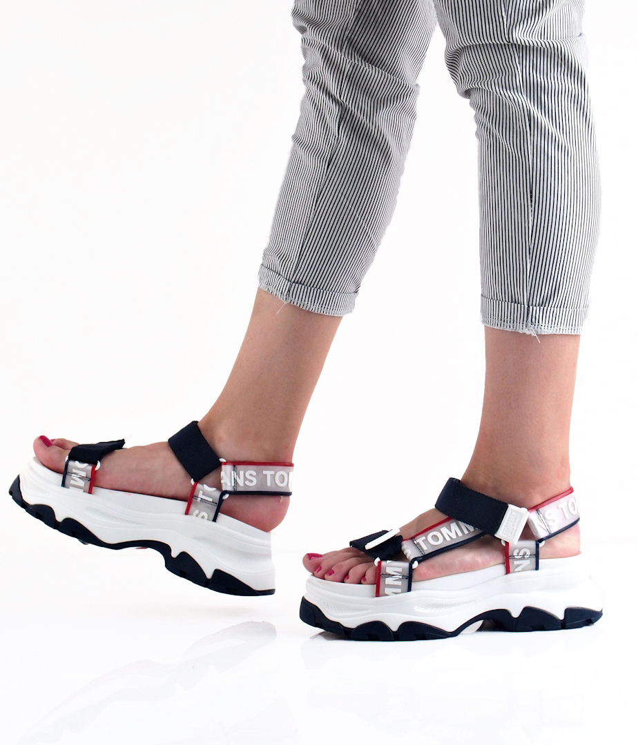 In de genade van Drank zegevierend Tommy Hilfiger women´s stylish platform sandals - white | Robel.shoes